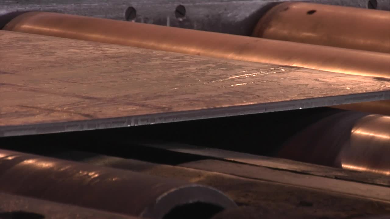 Stock Video Metal Sheets On The Production Lin Animated Wallpaper