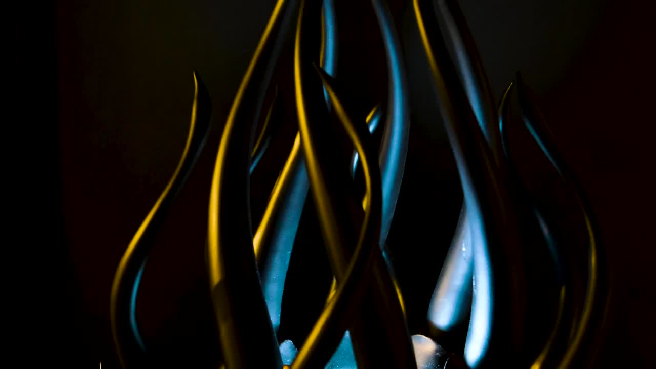 Stock Video Metal Sculpture In A Museu Animated Wallpaper