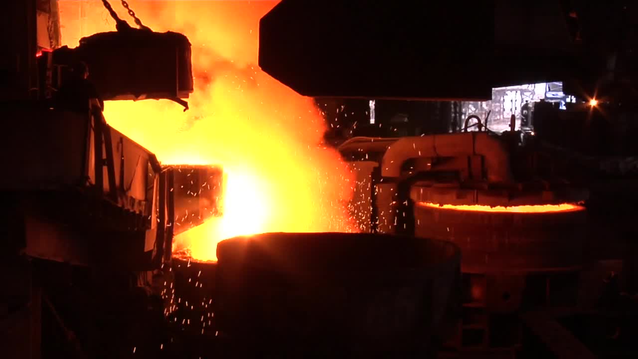 Stock Video Metal Furnace In The Factor Animated Wallpaper