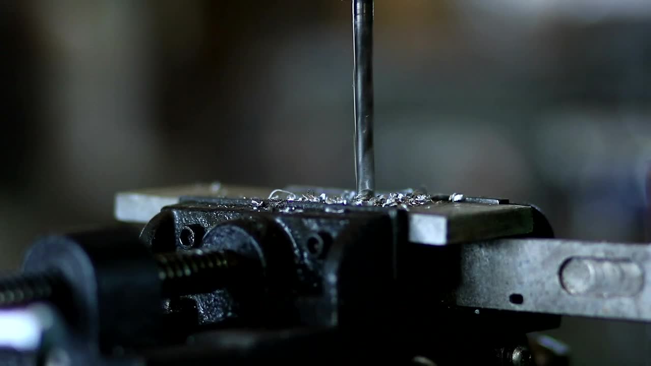 Stock Video Metal Drilling Machin Animated Wallpaper