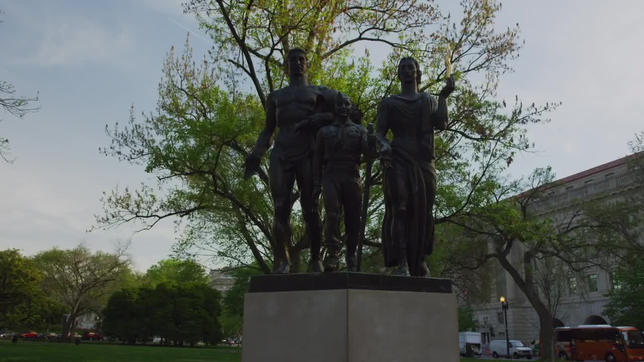 Stock Video Memorial Statue In Washingto Animated Wallpaper