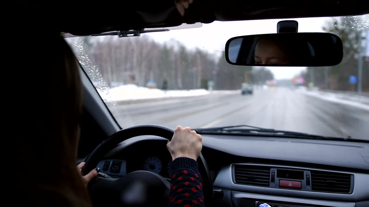 Stock Video Melting Snow Across The Roa Animated Wallpaper