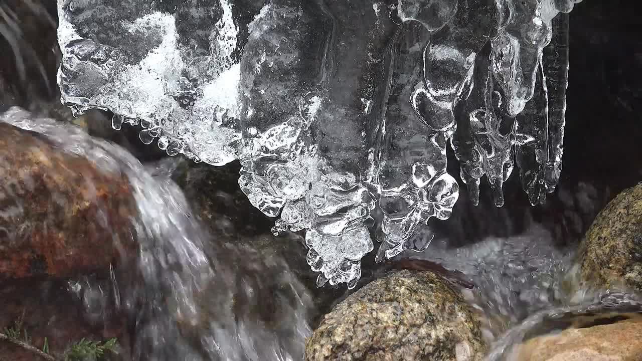 Stock Video Melting Ice And Water Strea Animated Wallpaper