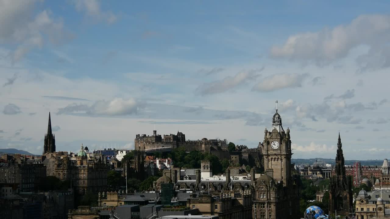 Stock Video Medieval Town Time Laps Animated Wallpaper