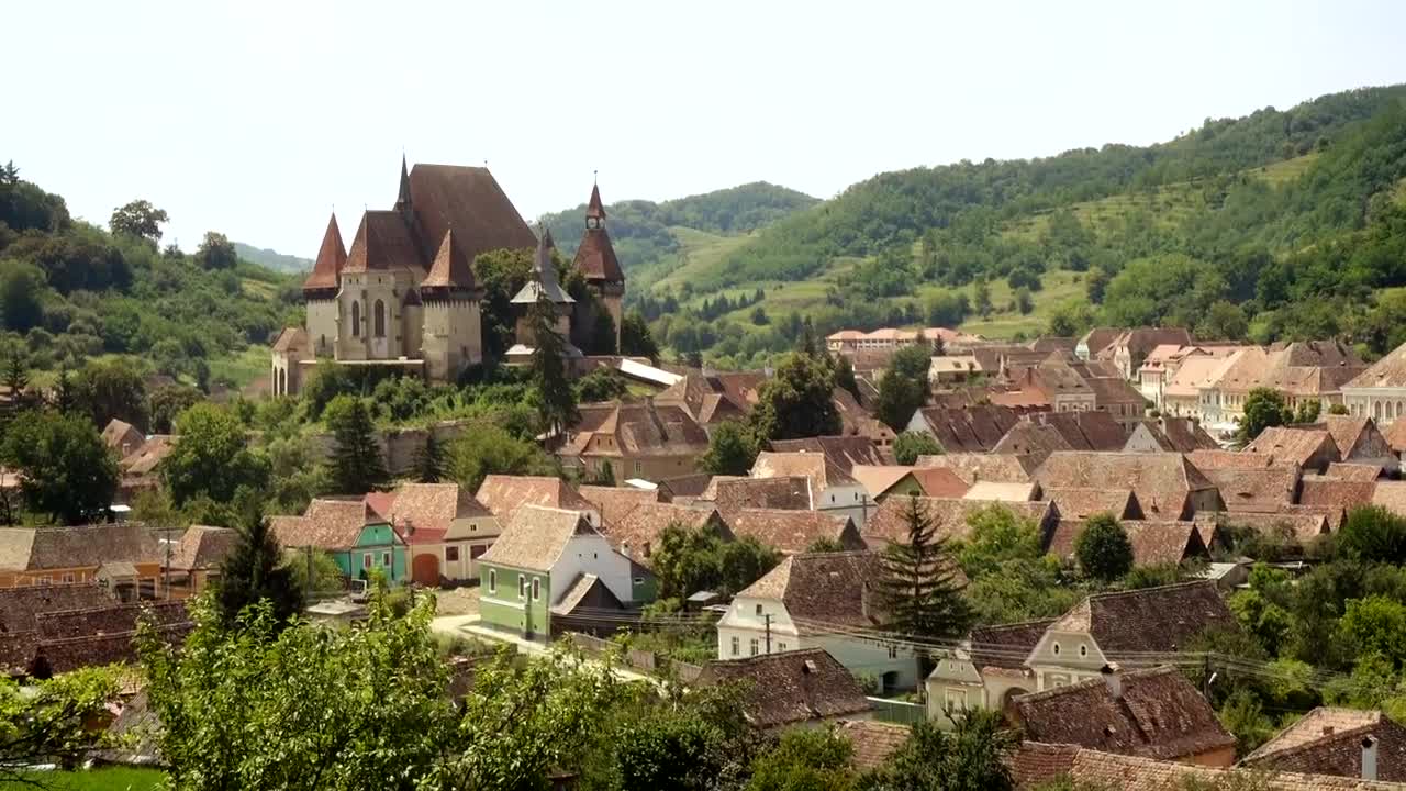 Stock Video Medieval Castle And Small Ancient Tow Animated Wallpaper