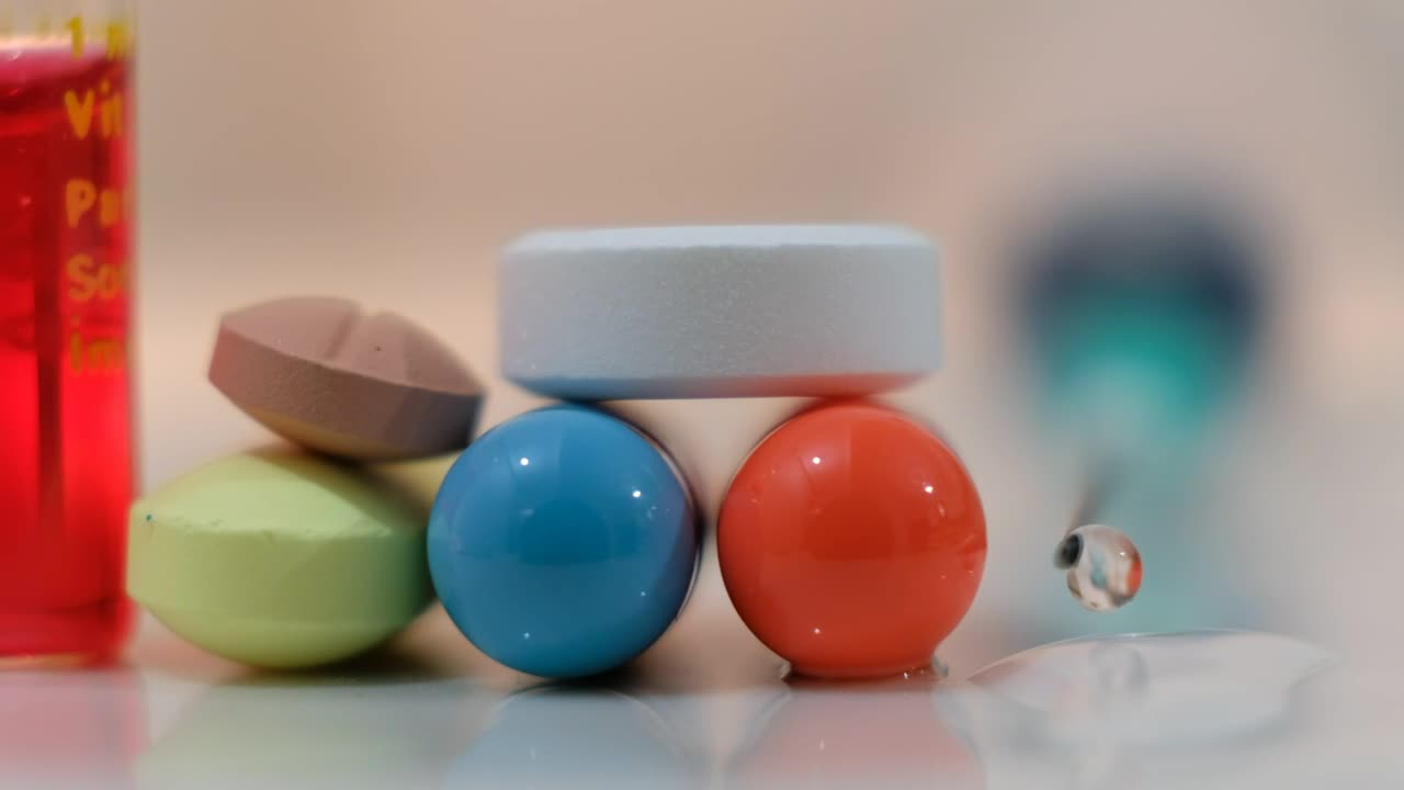 Stock Video Medicine Pills And Tablets Close U Animated Wallpaper