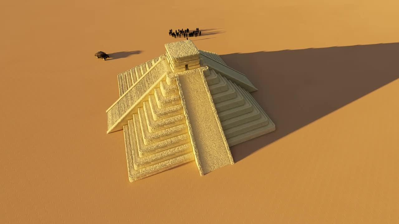 Stock Video Mayan Pyramids In The Deser Animated Wallpaper