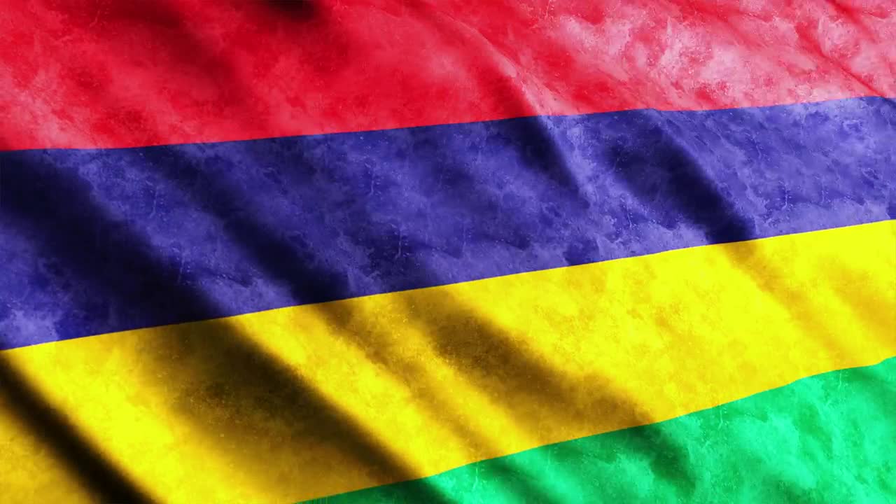 Stock Video Mauritius Waving Fla Animated Wallpaper