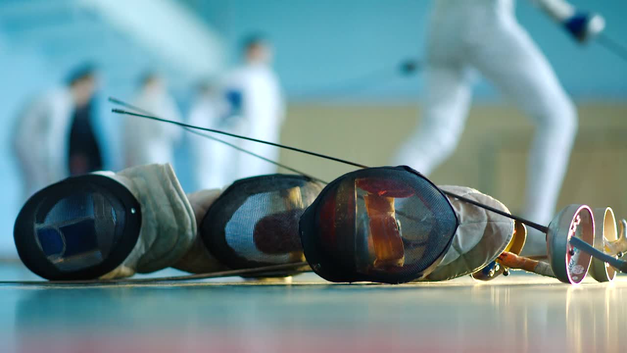 Stock Video Masks And Swords On The Ground During A Trainin Animated Wallpaper