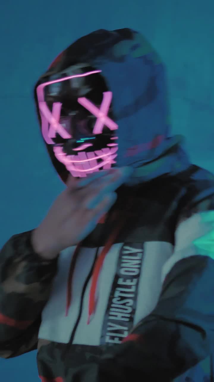 Stock Video Masked Man Dancin Animated Wallpaper