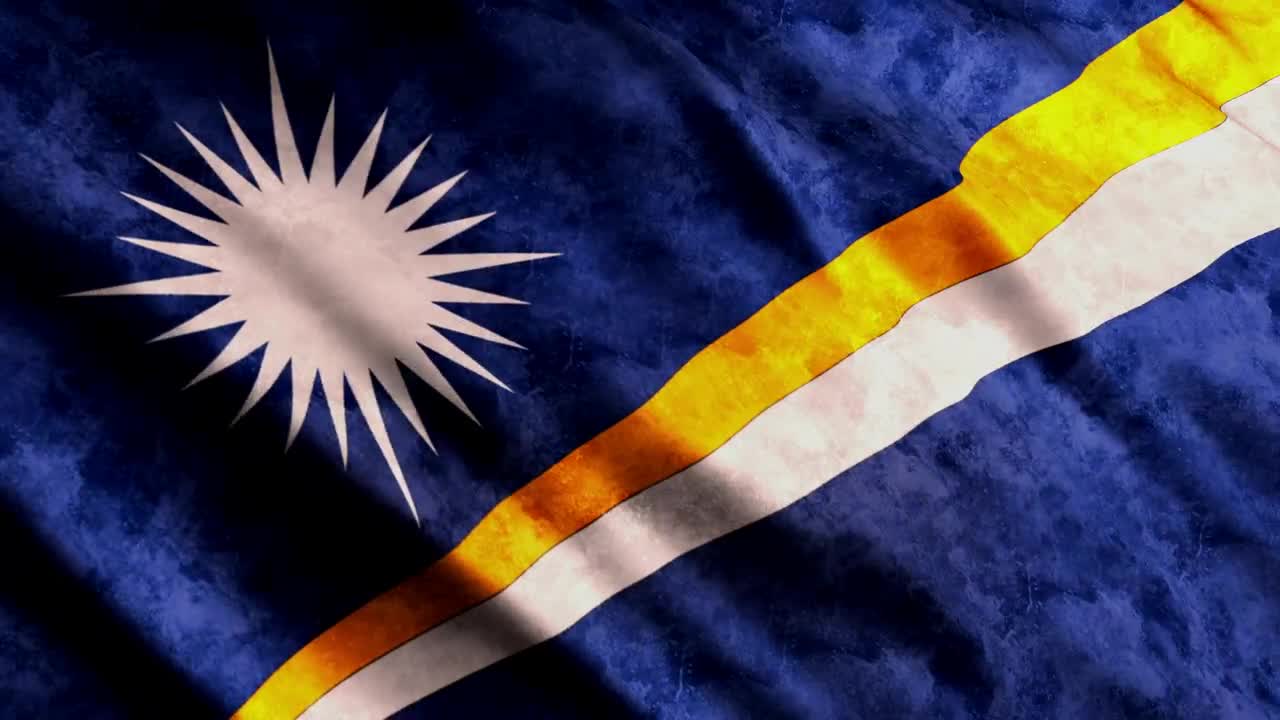 Stock Video Marshal Islands Flag Full Scree Animated Wallpaper