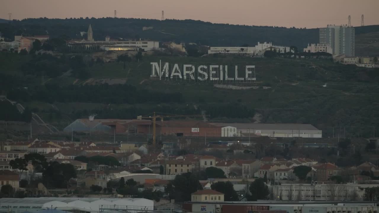 Stock Video Marseille Sign On The Hil Animated Wallpaper