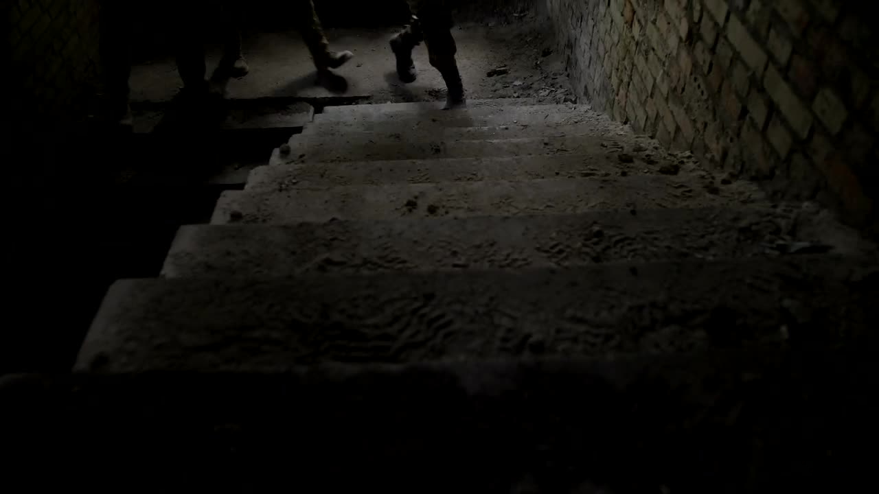 Stock Video Marines Clearing A Staircas Animated Wallpaper