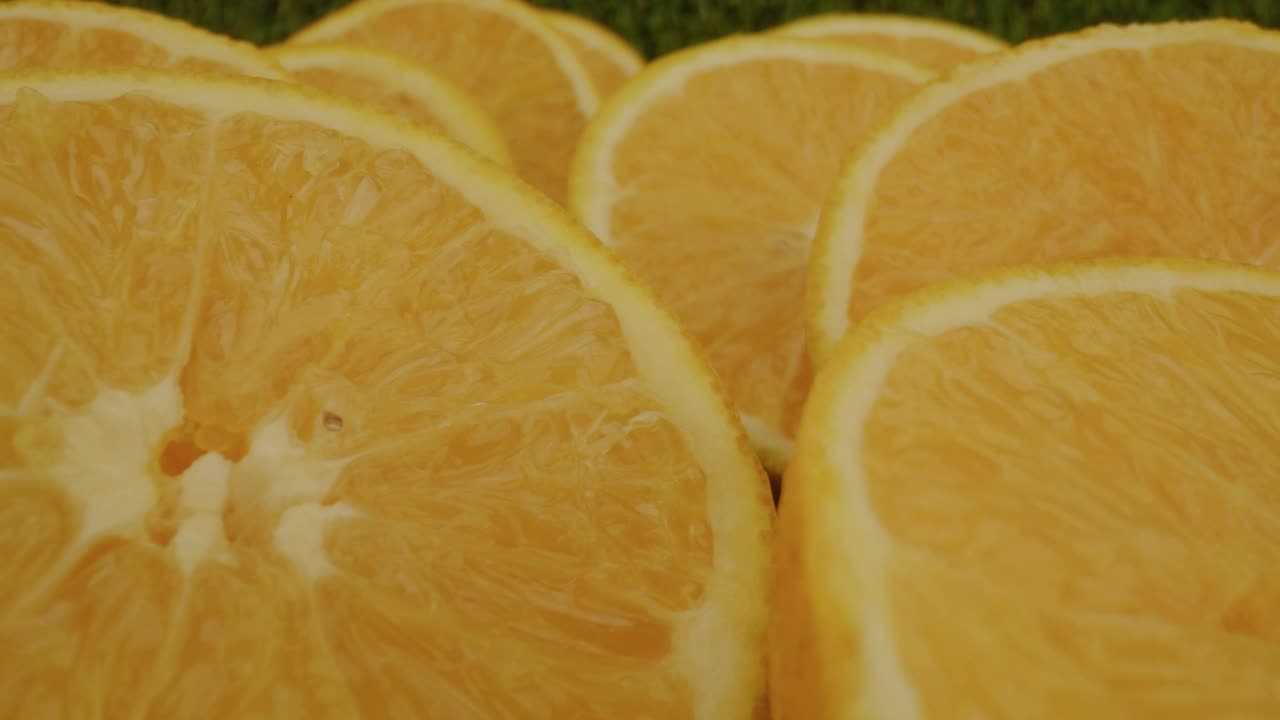 Stock Video Many Half Oranges In A Close Sho Animated Wallpaper