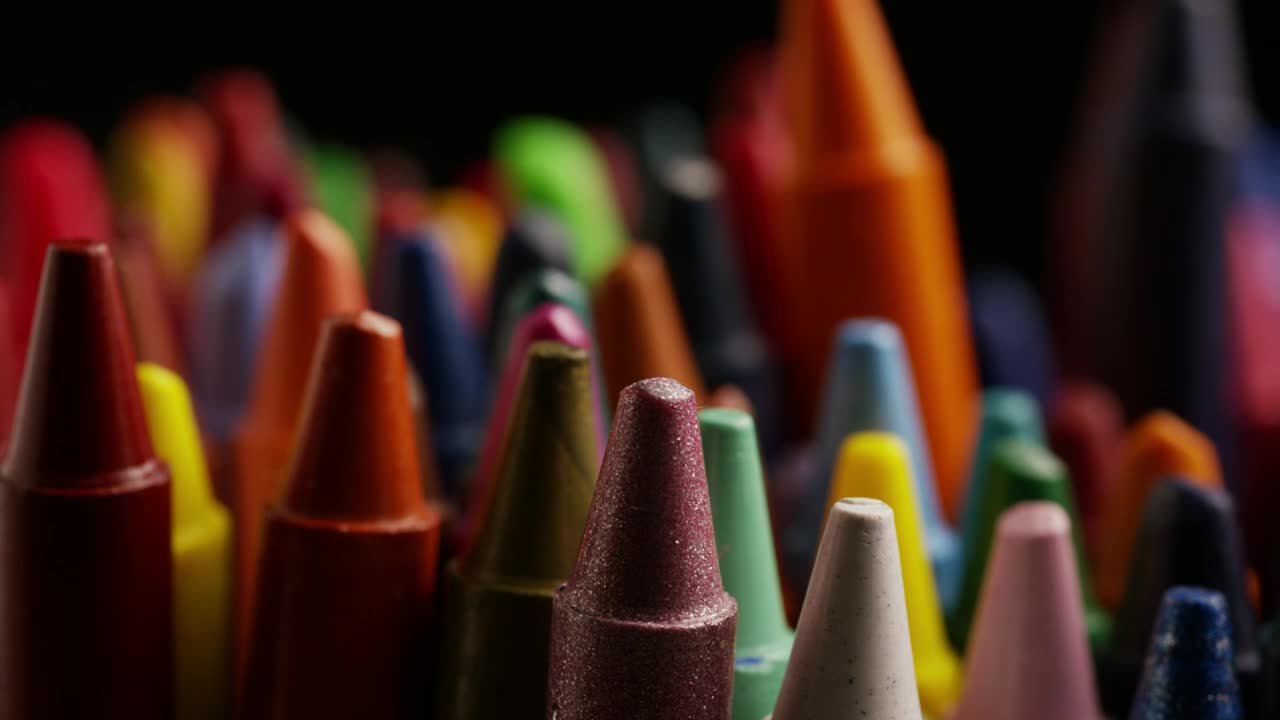 Stock Video Many Crayons Slowly Spinnin Animated Wallpaper