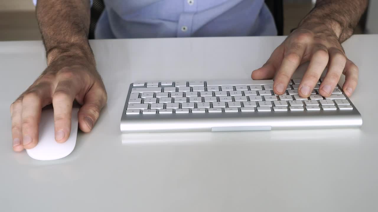 Stock Video Mans Hands Typing On A Keyboar Animated Wallpaper