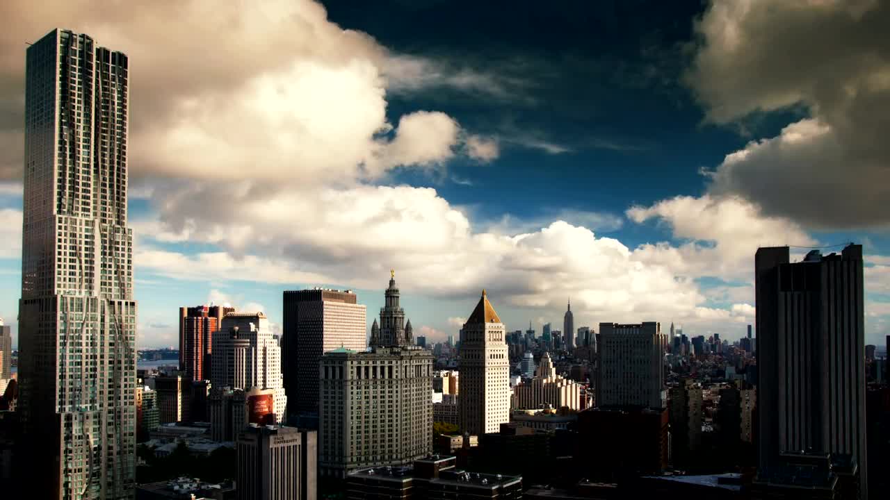 Stock Video Manhattan City Time Laps Animated Wallpaper