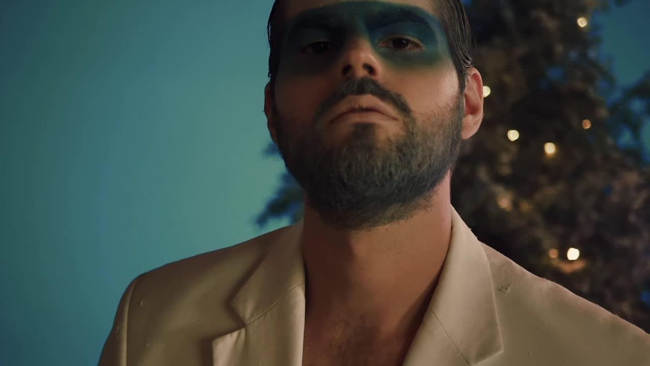 Stock Video Man With Winter Style Makeu Animated Wallpaper