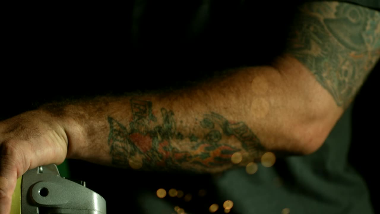 Stock Video Man With Refining Tool Producing Spark Animated Wallpaper