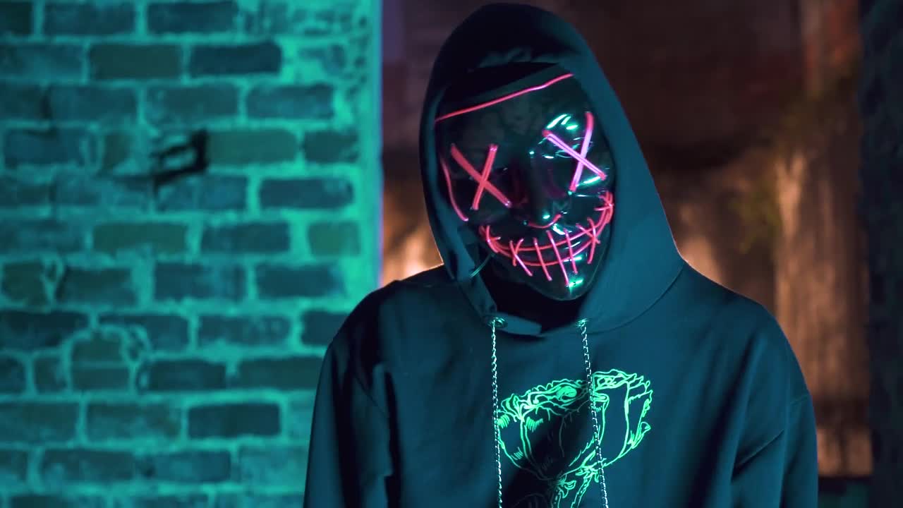 Stock Video Man With Led Light Mas Animated Wallpaper