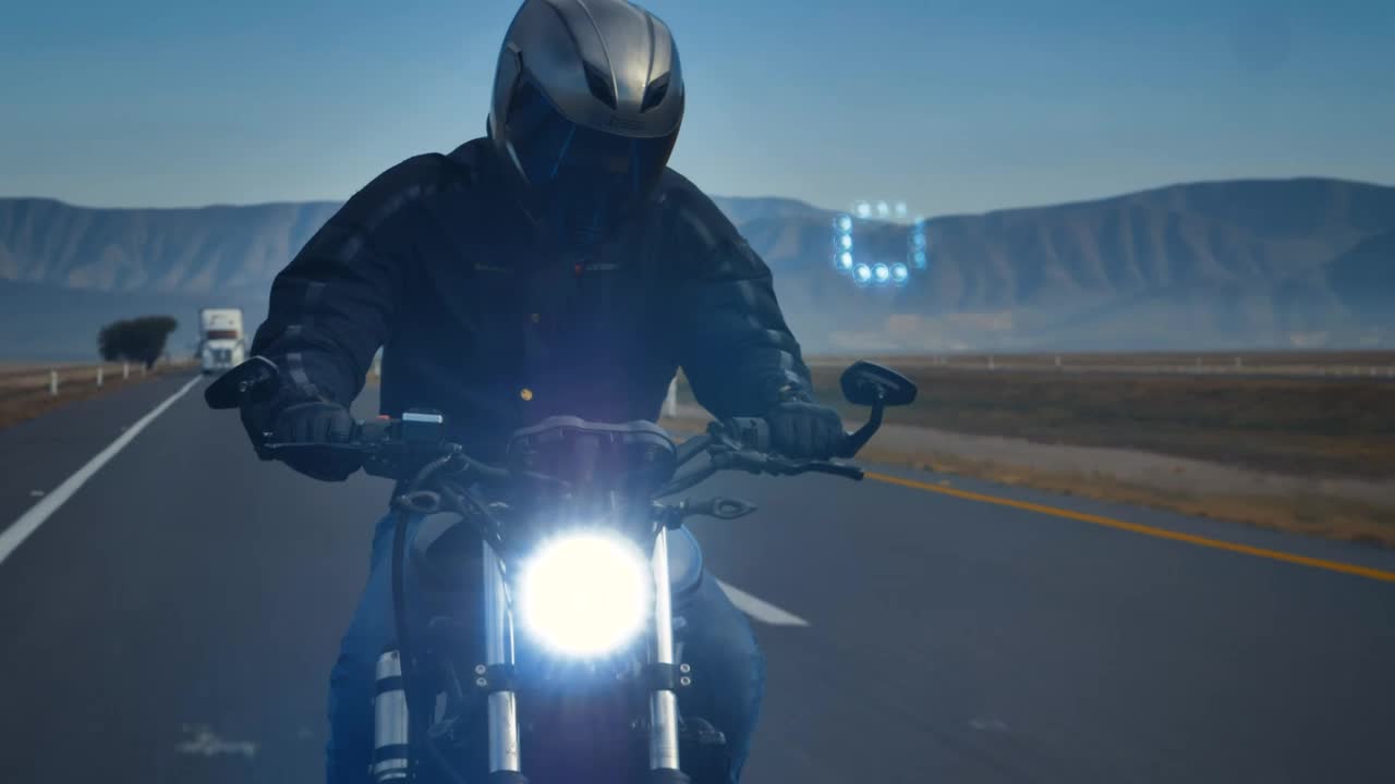 Stock Video Man With Helmet Speeding A Motorcycl Animated Wallpaper