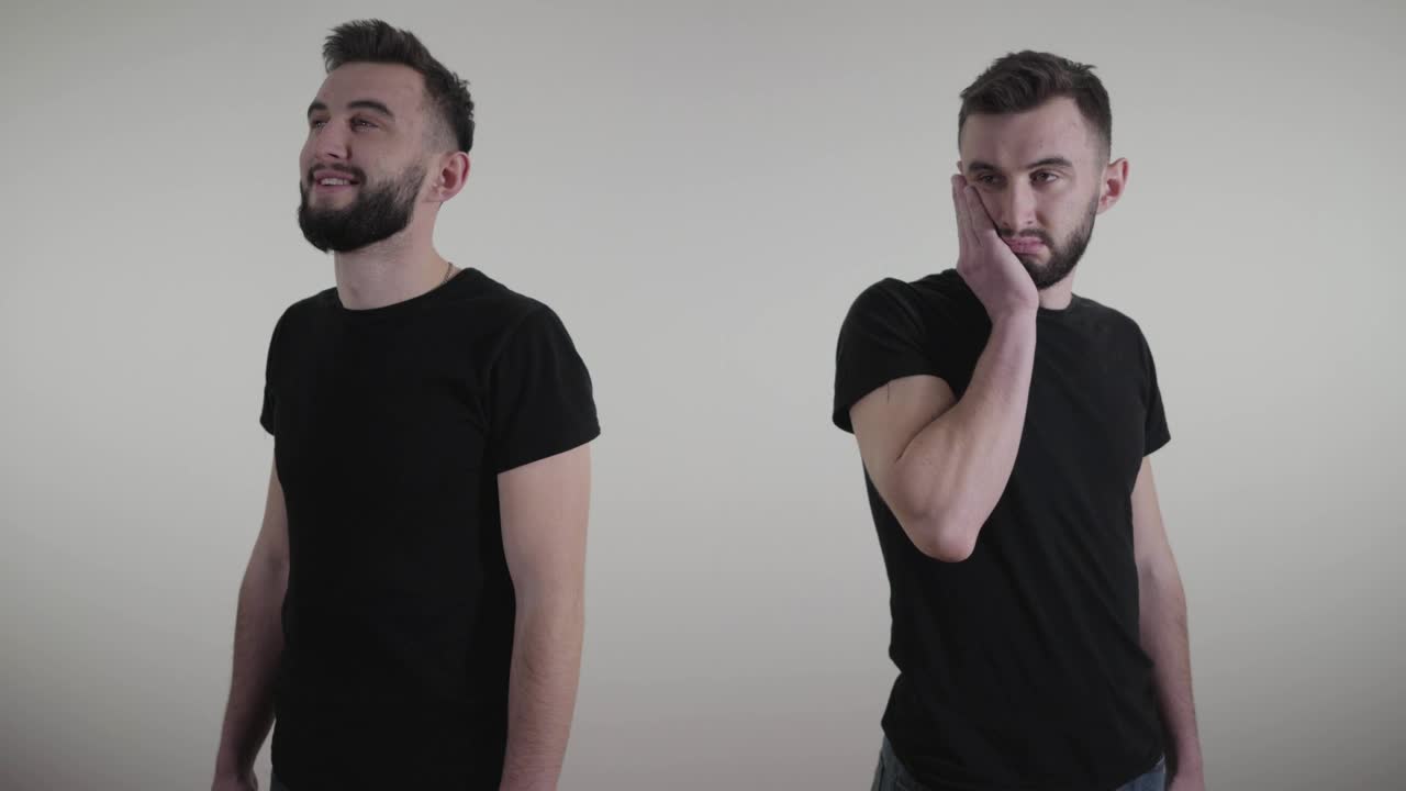 Stock Video Man With Double Personalit Animated Wallpaper