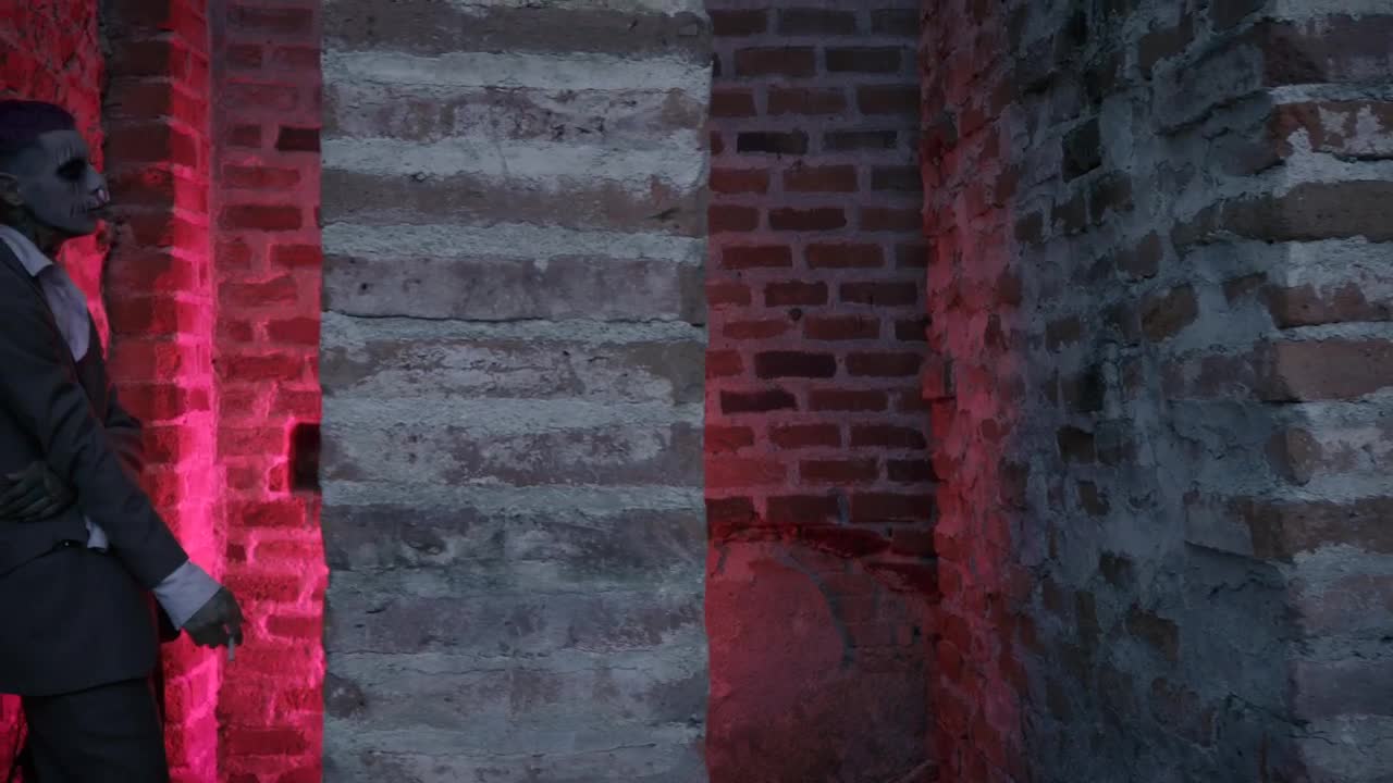 Stock Video Man With Clown Makeup Smokin Animated Wallpaper