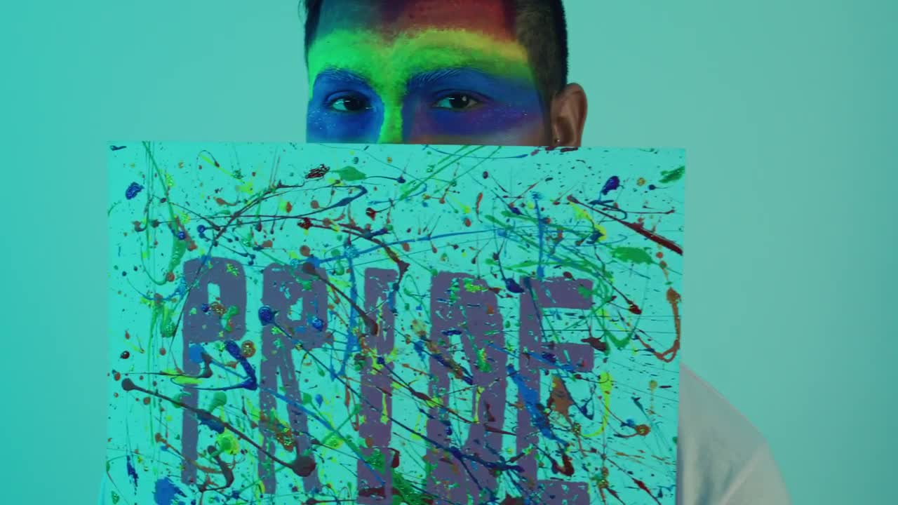 Stock Video Man With A Colorful Lgbt Pride Sig Animated Wallpaper