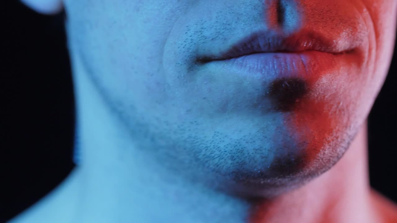 Stock Video Man With A Chip On His Nec Animated Wallpaper