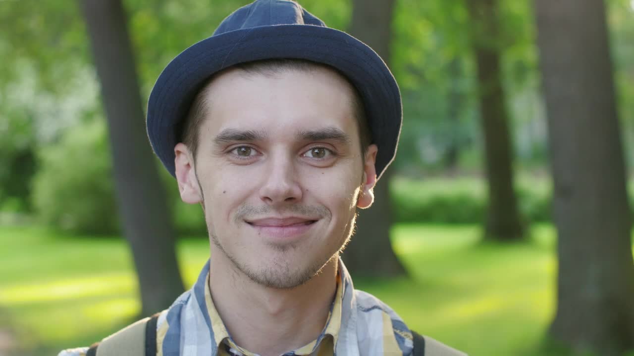 Stock Video Man Winking While Wearing A Ha Animated Wallpaper