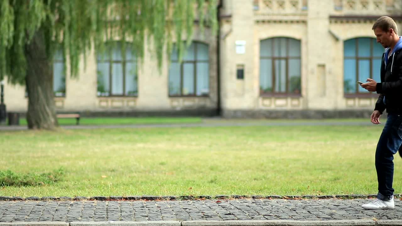 Stock Video Man Walks Into Someon Animated Wallpaper