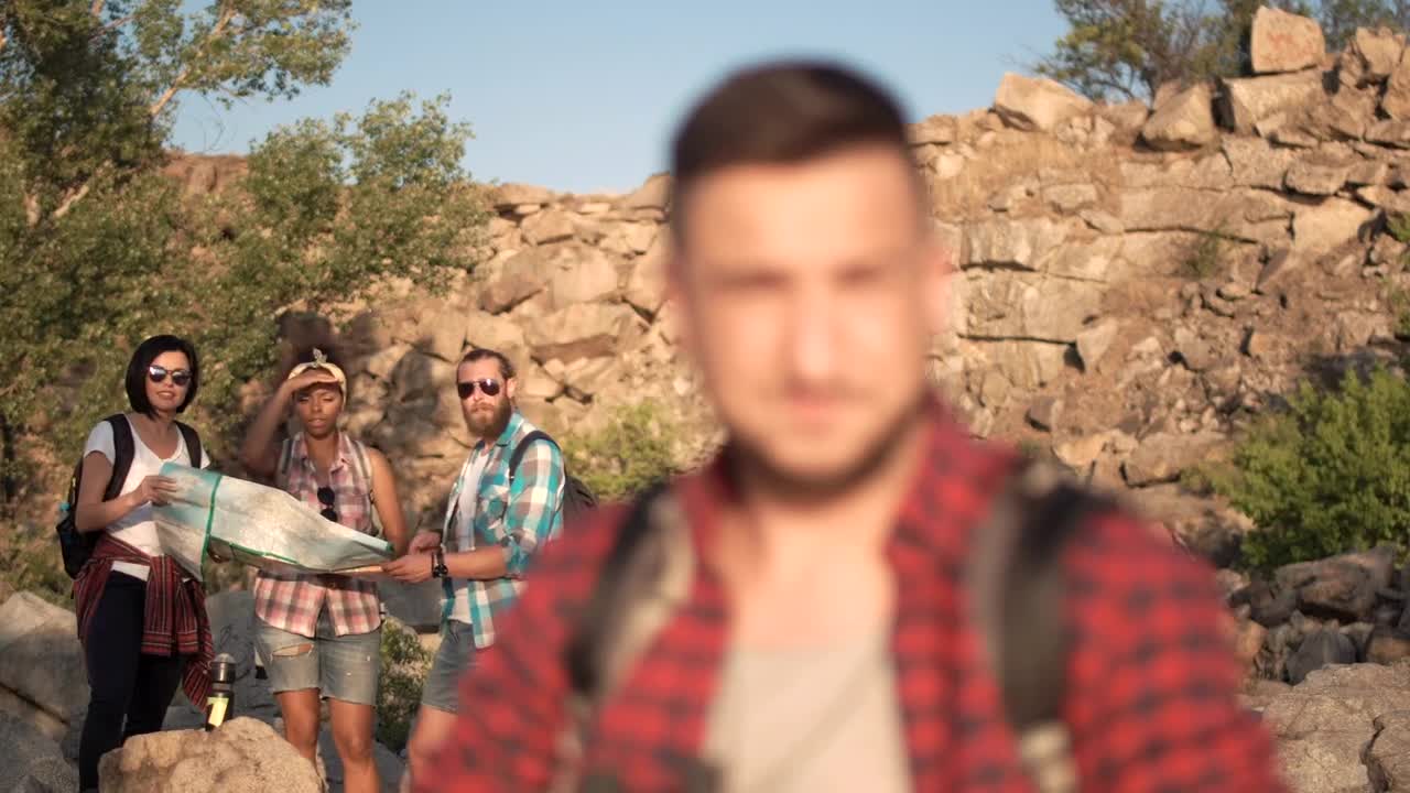 Stock Video Man Using Binoculars In The Wil Animated Wallpaper