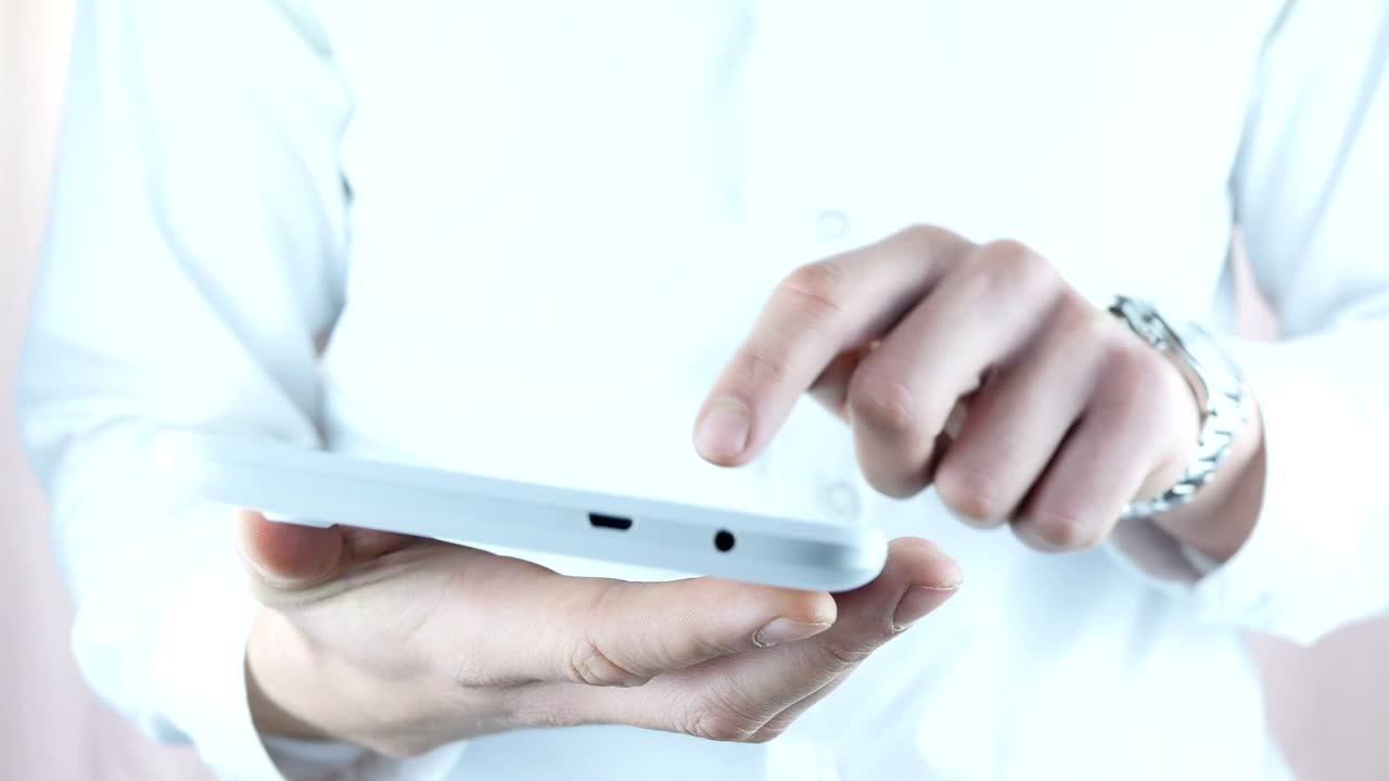 Stock Video Man Typing On A Table Animated Wallpaper