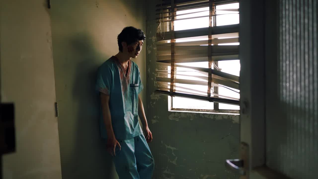 Stock Video Man Transforming Into Zombi Animated Wallpaper