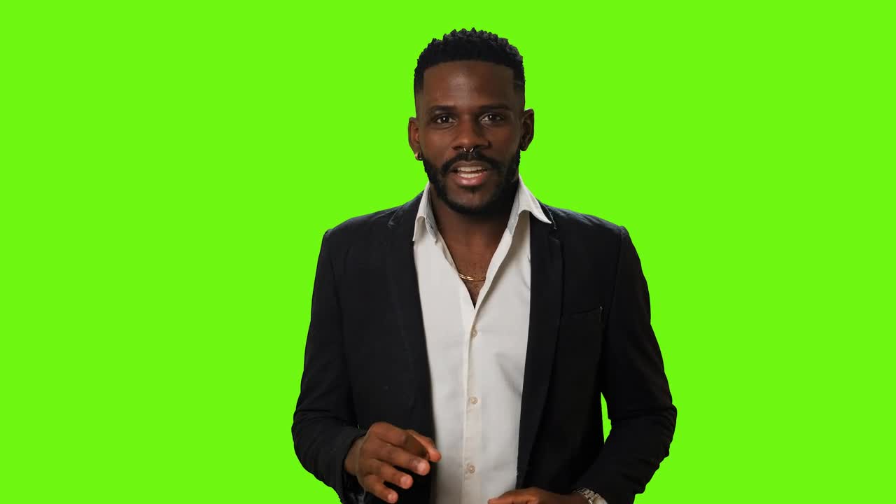 Stock Video Man Talking Head On On A Chroma Backgroun Animated Wallpaper