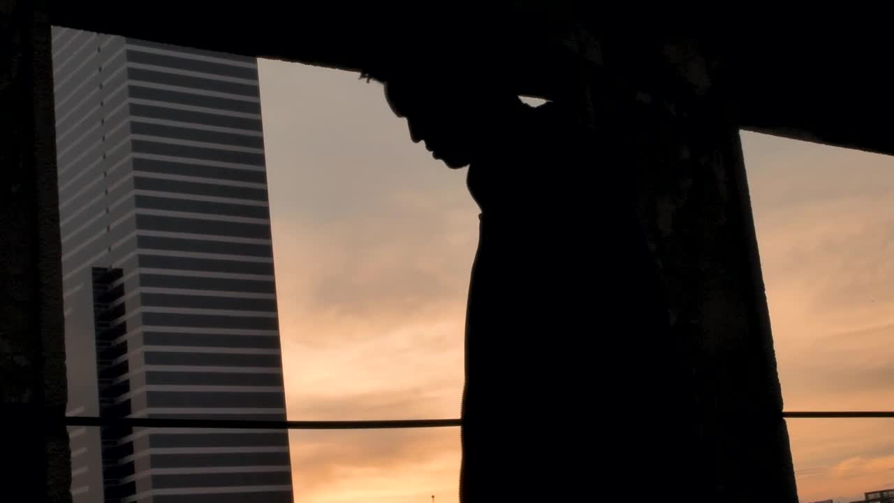 Stock Video Man Stands In The Shadow Animated Wallpaper