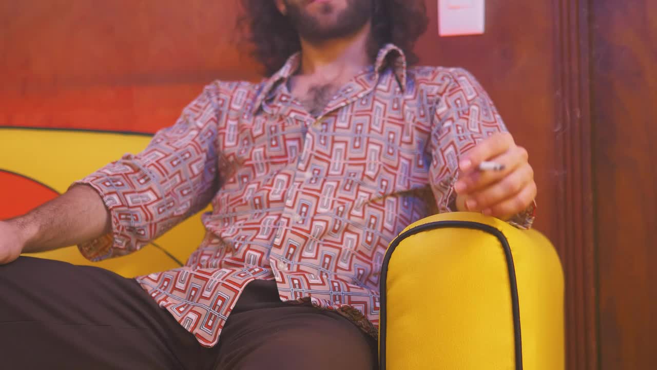 Stock Video Man Smoking A Cigarett Animated Wallpaper