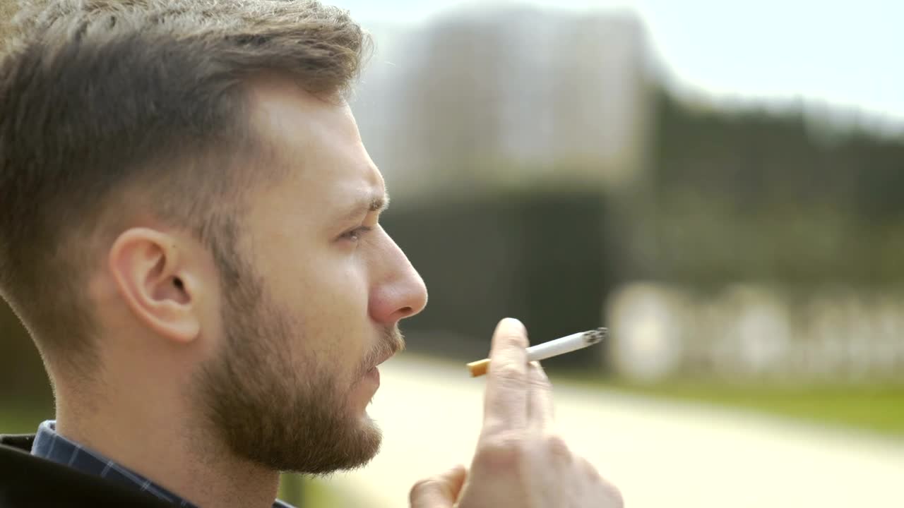 Stock Video Man Smokin Animated Wallpaper
