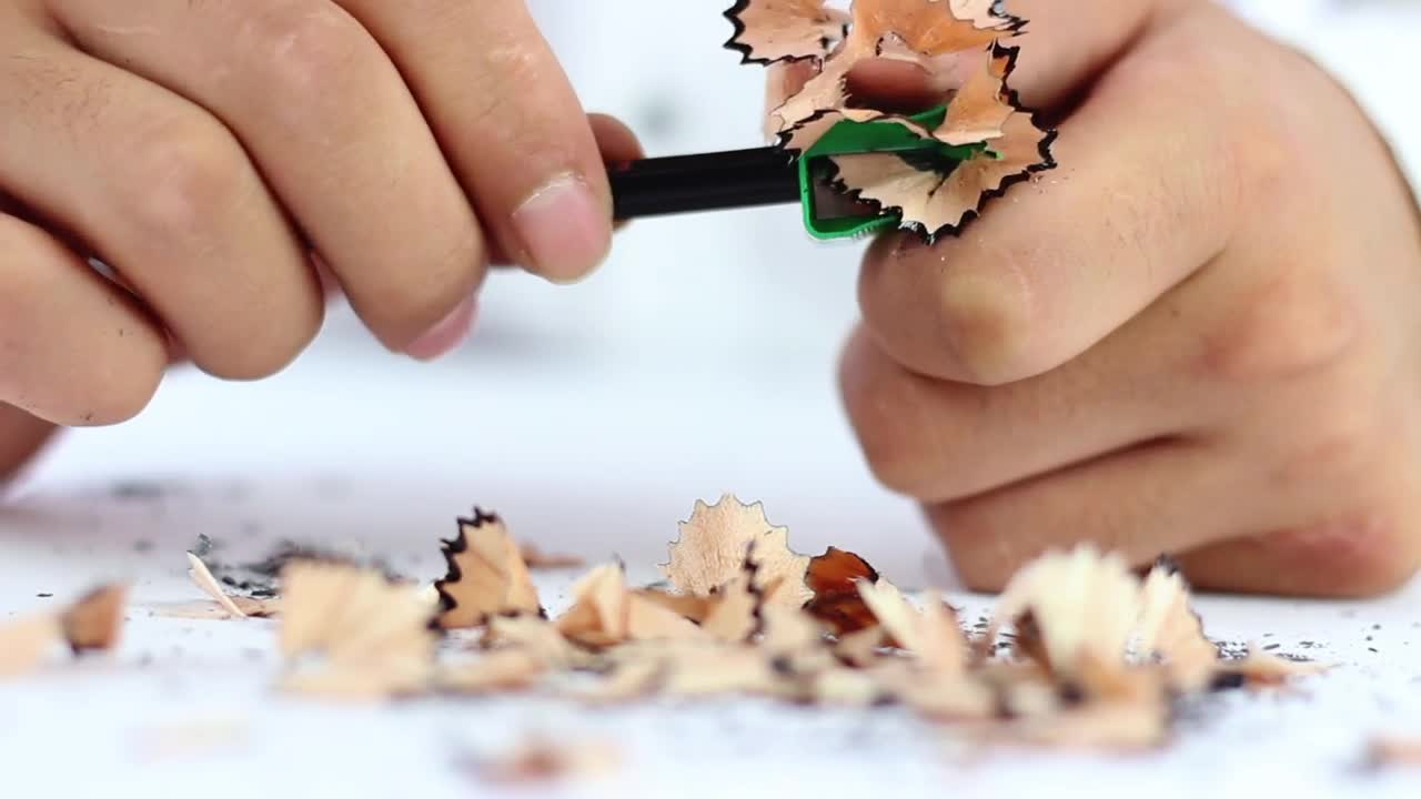 Stock Video Man Sharpening A Penci Animated Wallpaper