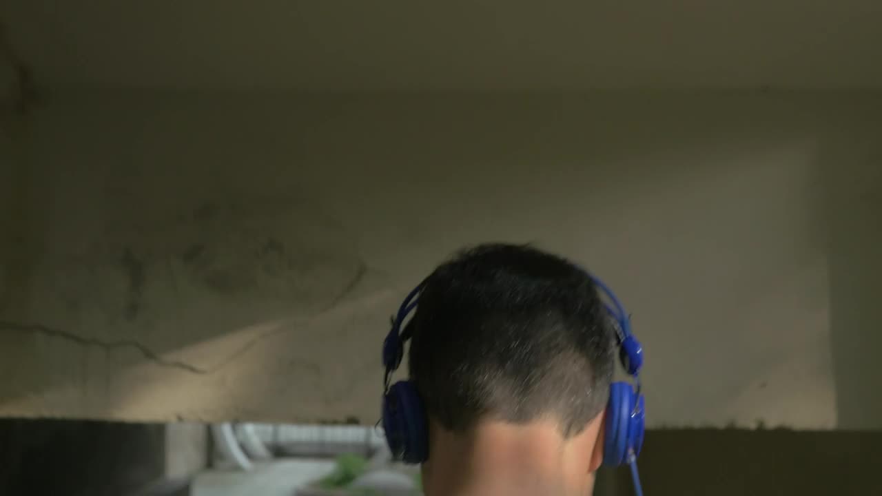 Stock Video Man Running Through An Urban Buildin Animated Wallpaper