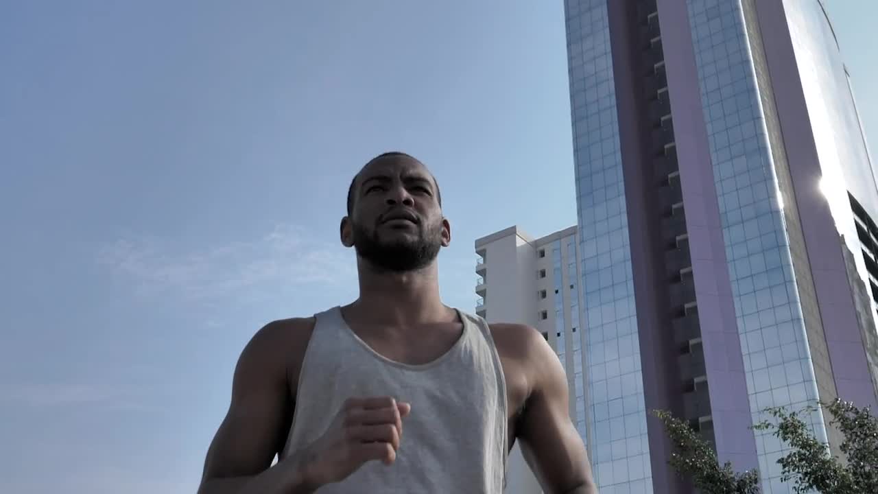 Stock Video Man Running In The Cit Animated Wallpaper