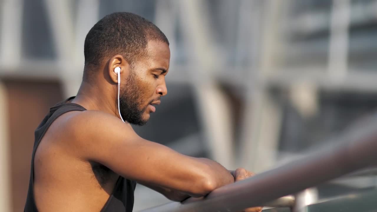 Stock Video Man Resting After Workou Animated Wallpaper