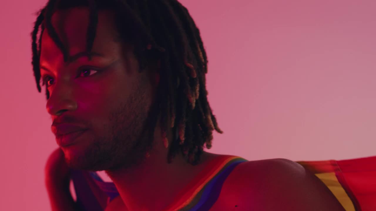 Stock Video Man Representing Gay Prid Animated Wallpaper