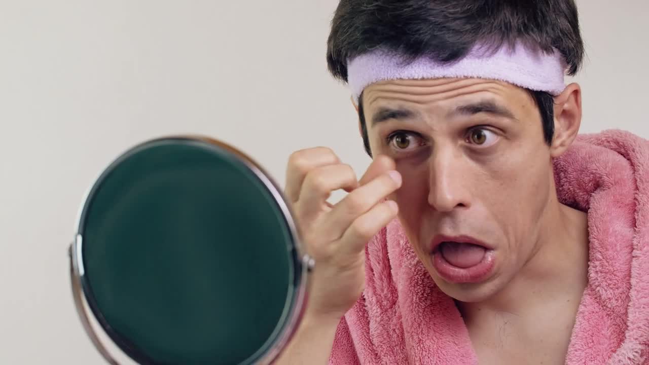 Stock Video Man Removes Anti Dark Circles Treatmen Animated Wallpaper