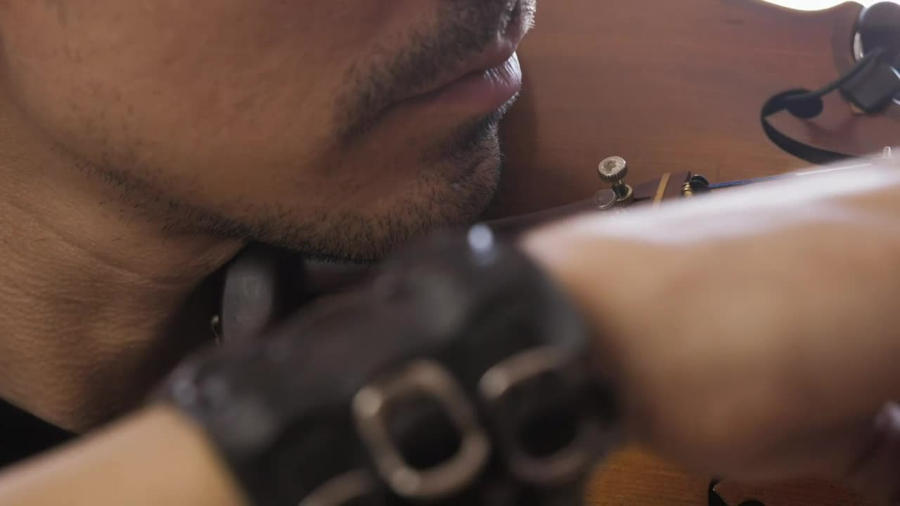 Stock Video Man Playing Violin Close U Animated Wallpaper