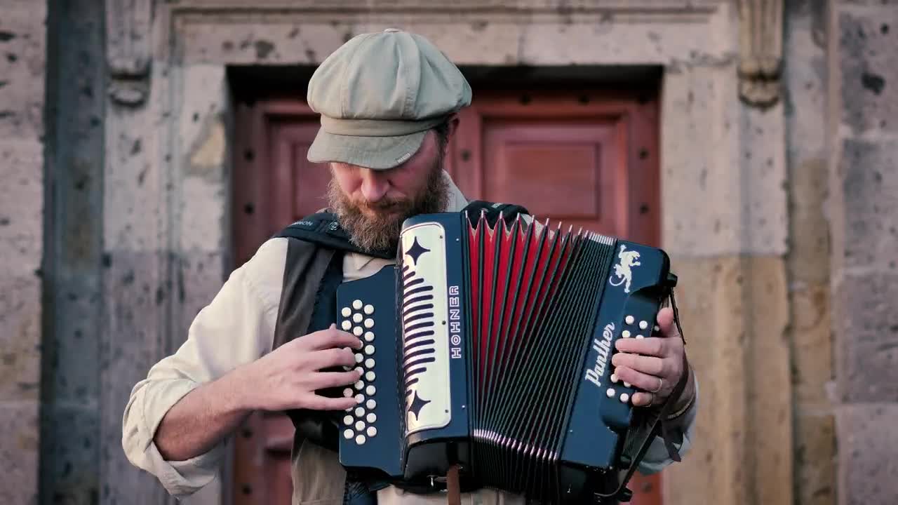 Stock Video Man Playing An Accordio Animated Wallpaper