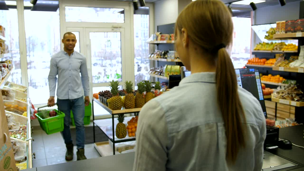 Stock Video Man Paying In Cas Animated Wallpaper