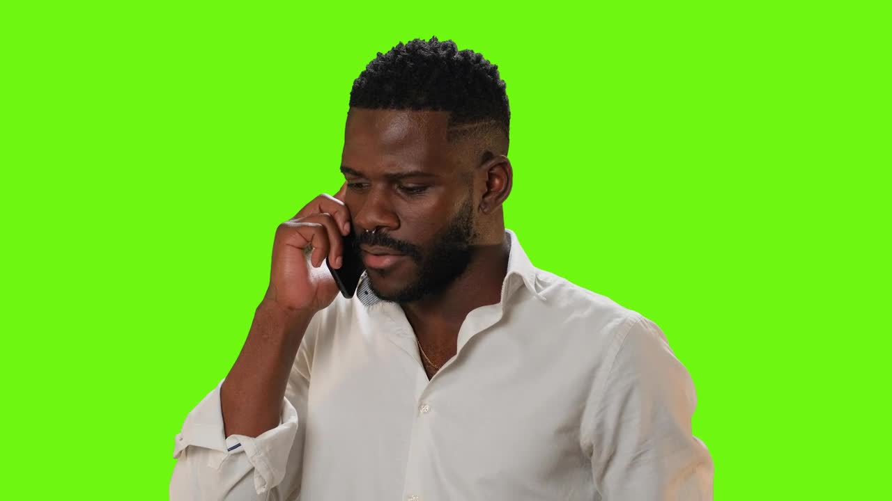 Stock Video Man On A Green Screen On A Phone Cal Animated Wallpaper