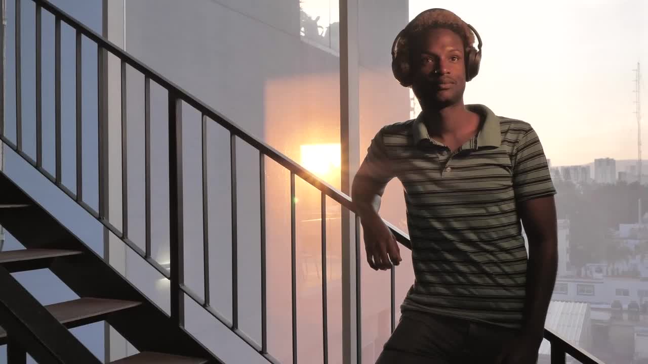 Stock Video Man Listening To Musi Animated Wallpaper