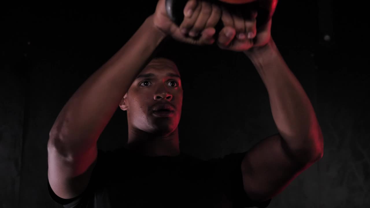 Stock Video Man Lifting Kettlebell At A Crossfit Gy Animated Wallpaper